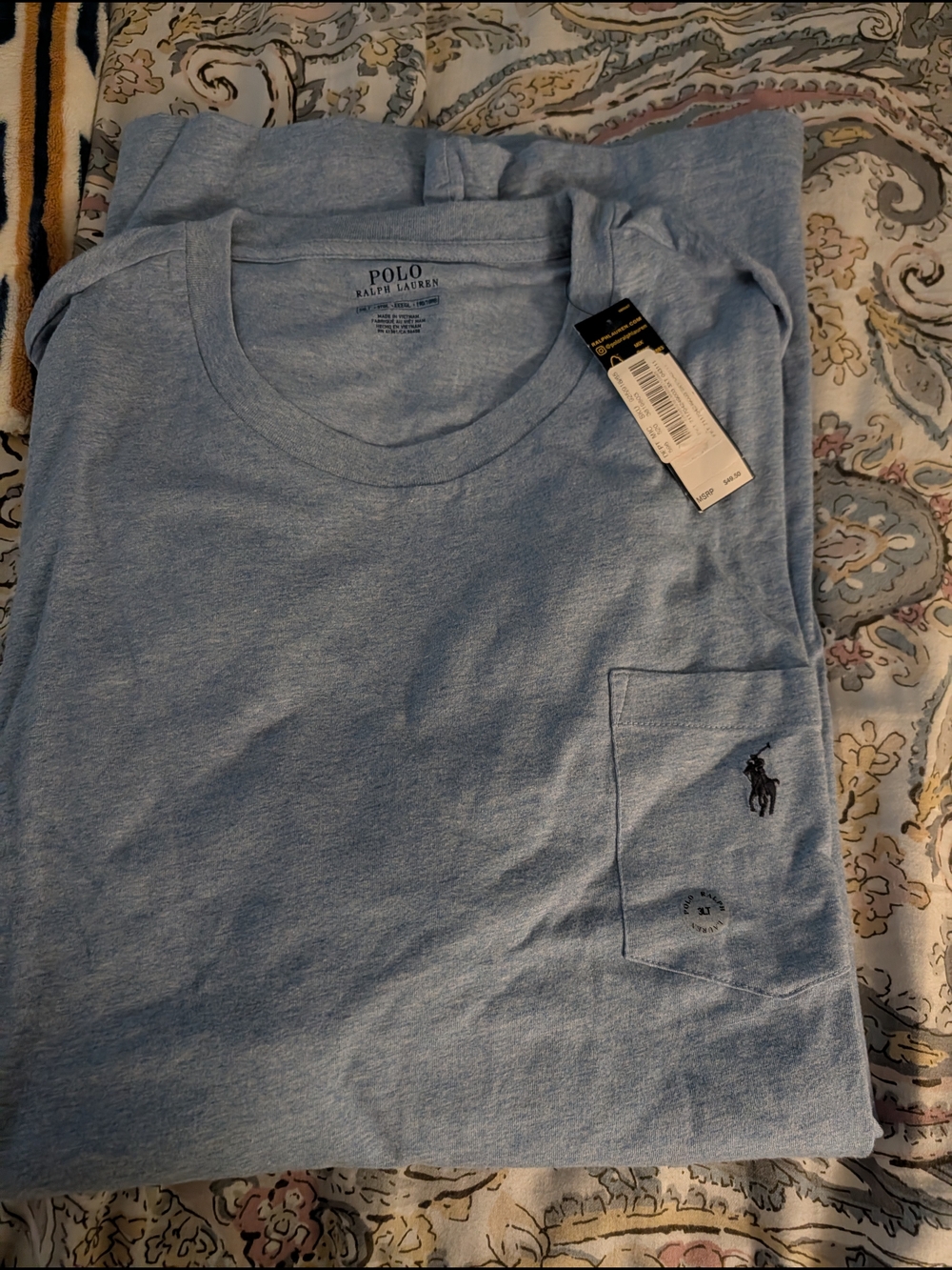 Polo by Ralph Lauren Light Blue Short Sleeve Pocket Tee